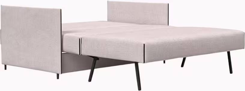Luoma - canapé-lit avec accoudoirs sable de weda et pieds en acier noir mat - Vue supplémentaire 1