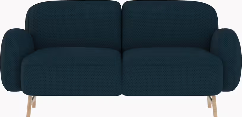 Auguste - canapé 2 places en tissu bleu cobalt - Vue supplémentaire 1
