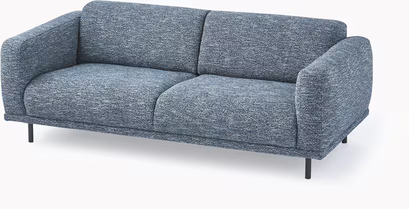 Teddy - canapé 2 places en tissu boho bleu cm - Vue supplémentaire 1