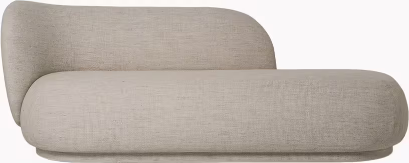 Canapé bouclé sable 190 cm rico divan - Vue supplémentaire 1