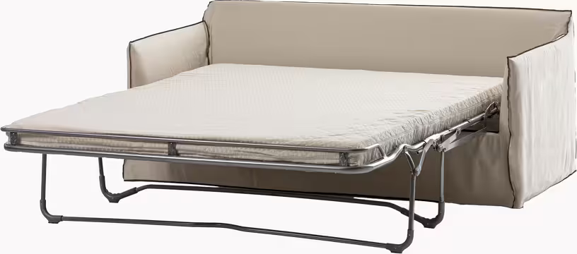 Canapé lit tissu naturel et surpiqûres corteccia ghost 15 - Vue supplémentaire 1