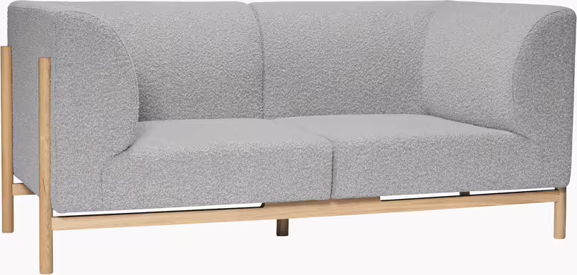 Moment - canapé 2 places en polyester gris 182 cm - Vue supplémentaire 1