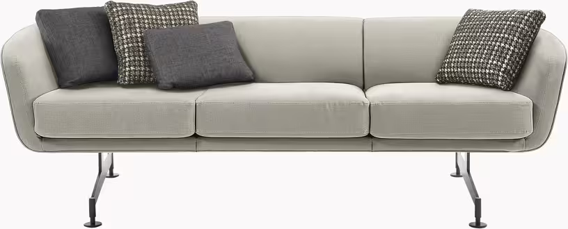 Betty - canapé 3 places en tissu beige 245cm - Vue supplémentaire 1