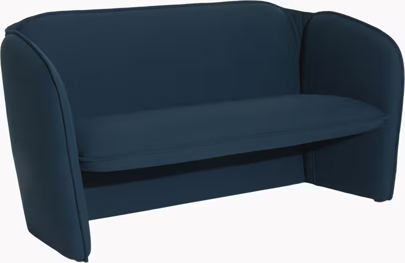 Lily - canapé 2 places en tissu bleu marine - Vue supplémentaire 1