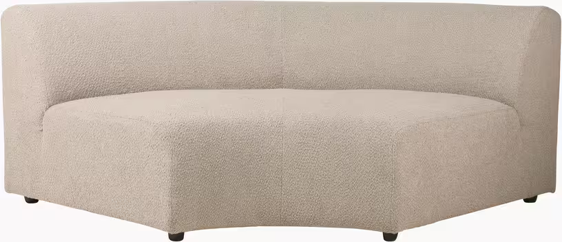 Jax - module d'angle arrondi en bouclé taupe - Vue supplémentaire 1