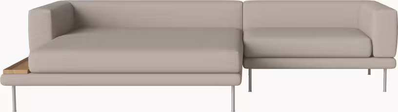 Jerome - canapé 2 modules gauche en tissu gris brun - Vue supplémentaire 1