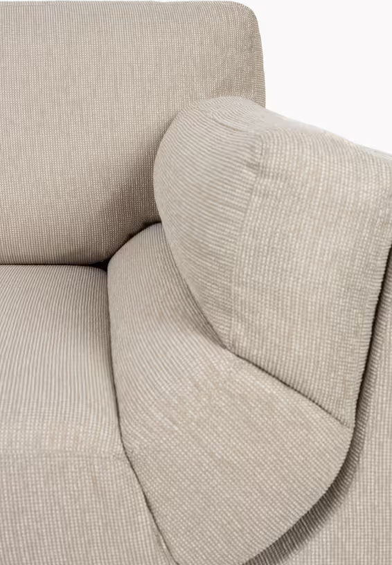 Balcony - canapé 3 places en polyester beige 256cm - Vue supplémentaire 3