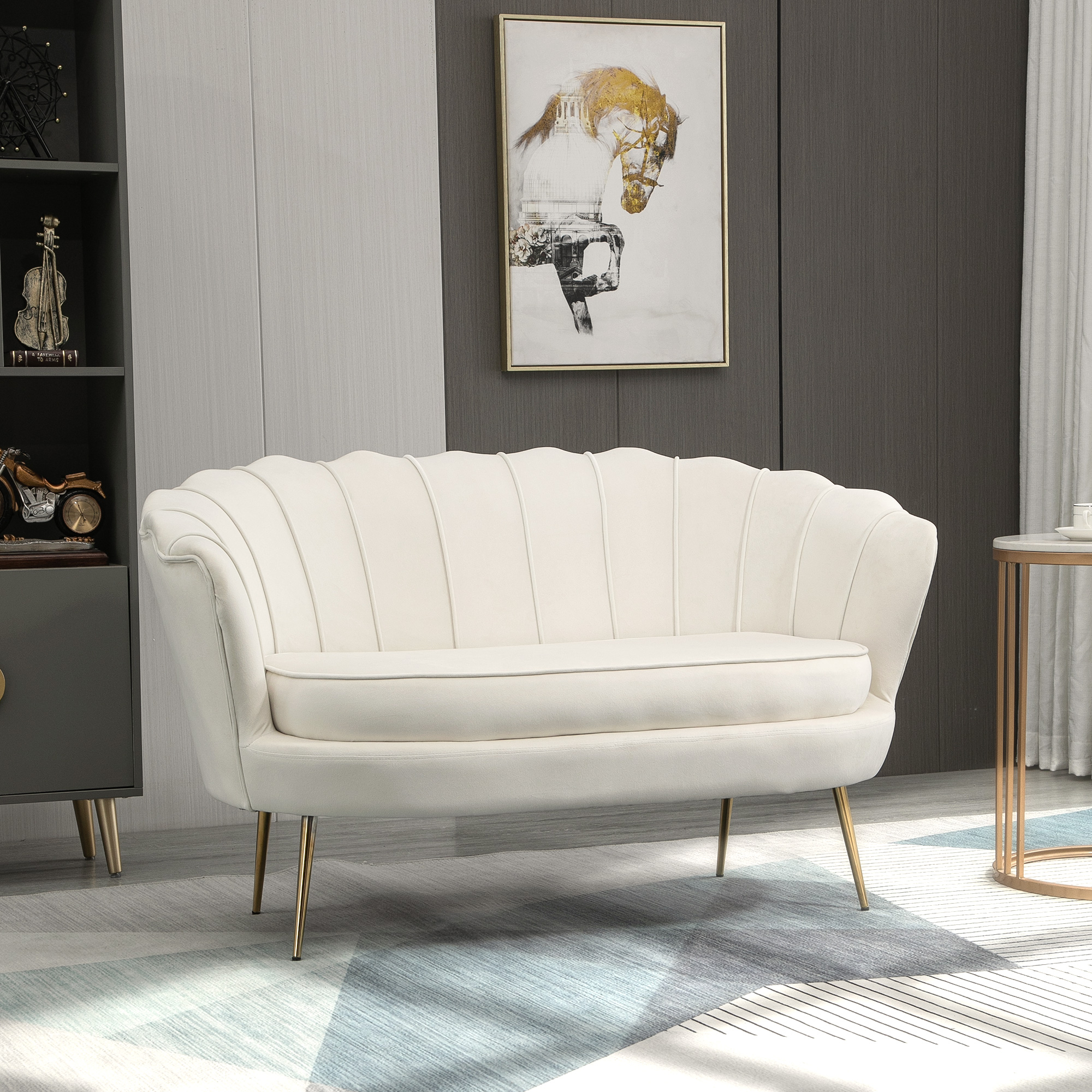 Canapé velours Beige
