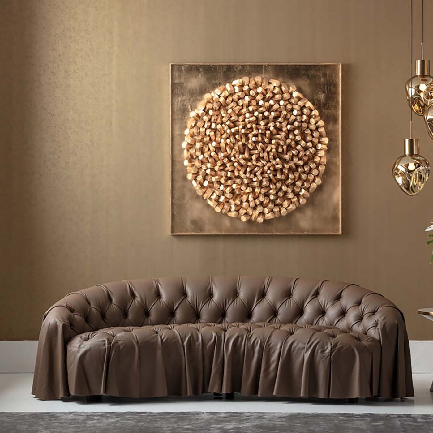 Canapé cuir Marron