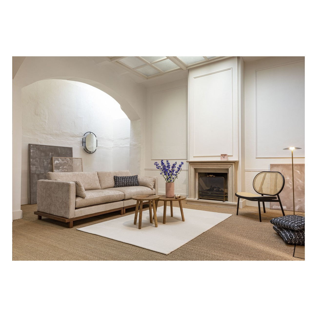 blossom - Canapé velours Beige
