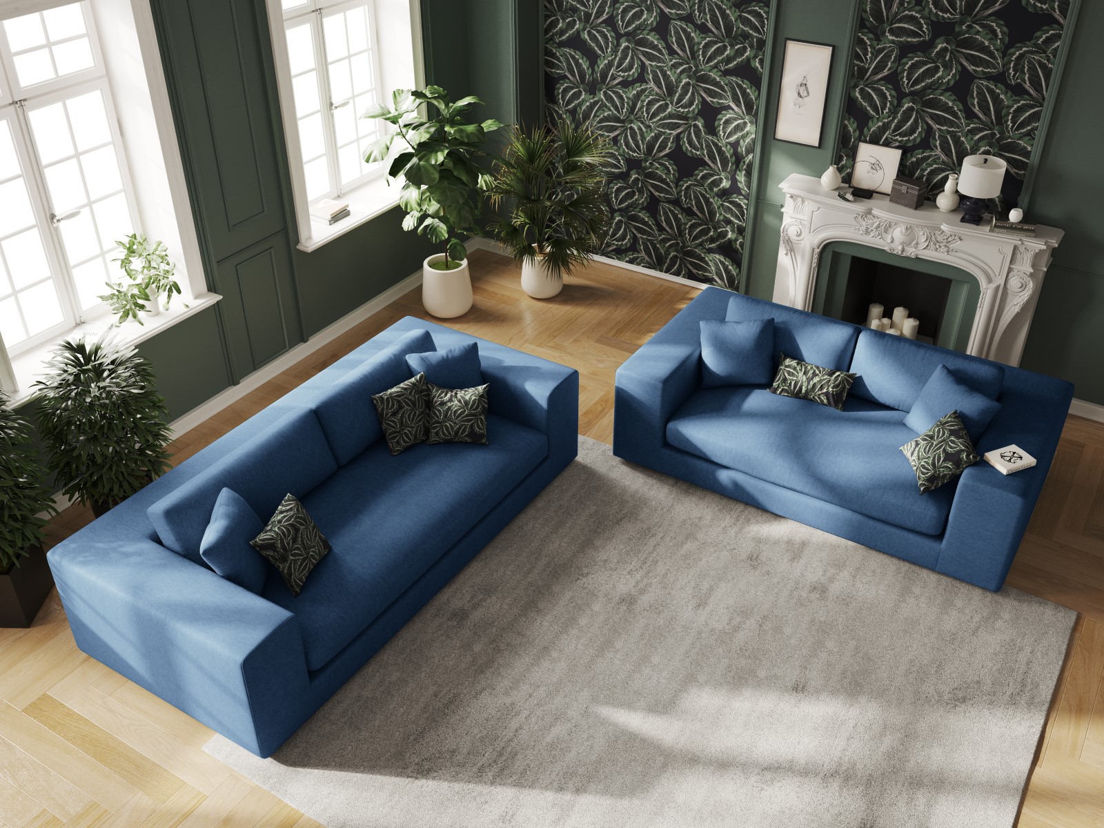 tendance - Canapé Bleu