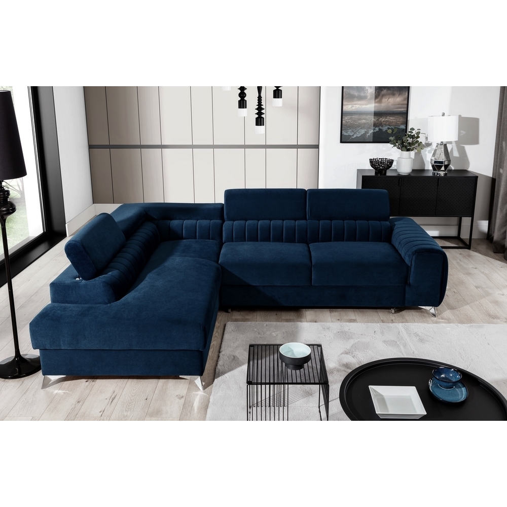 larry - Canapé relax convertible Bleu