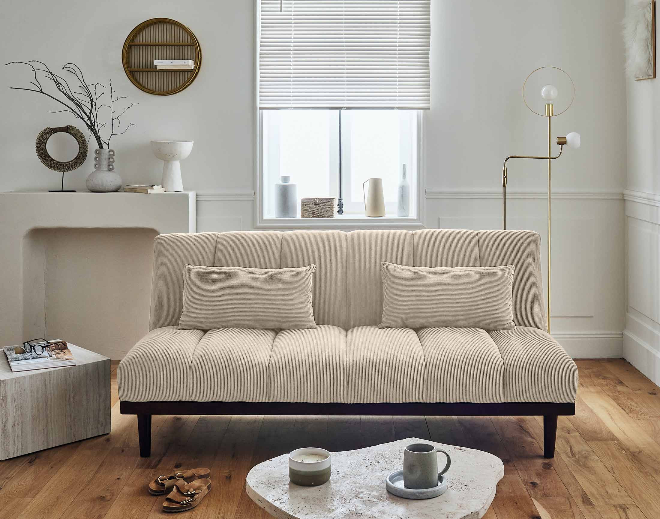 samarra - Canapé velours côtelé Beige