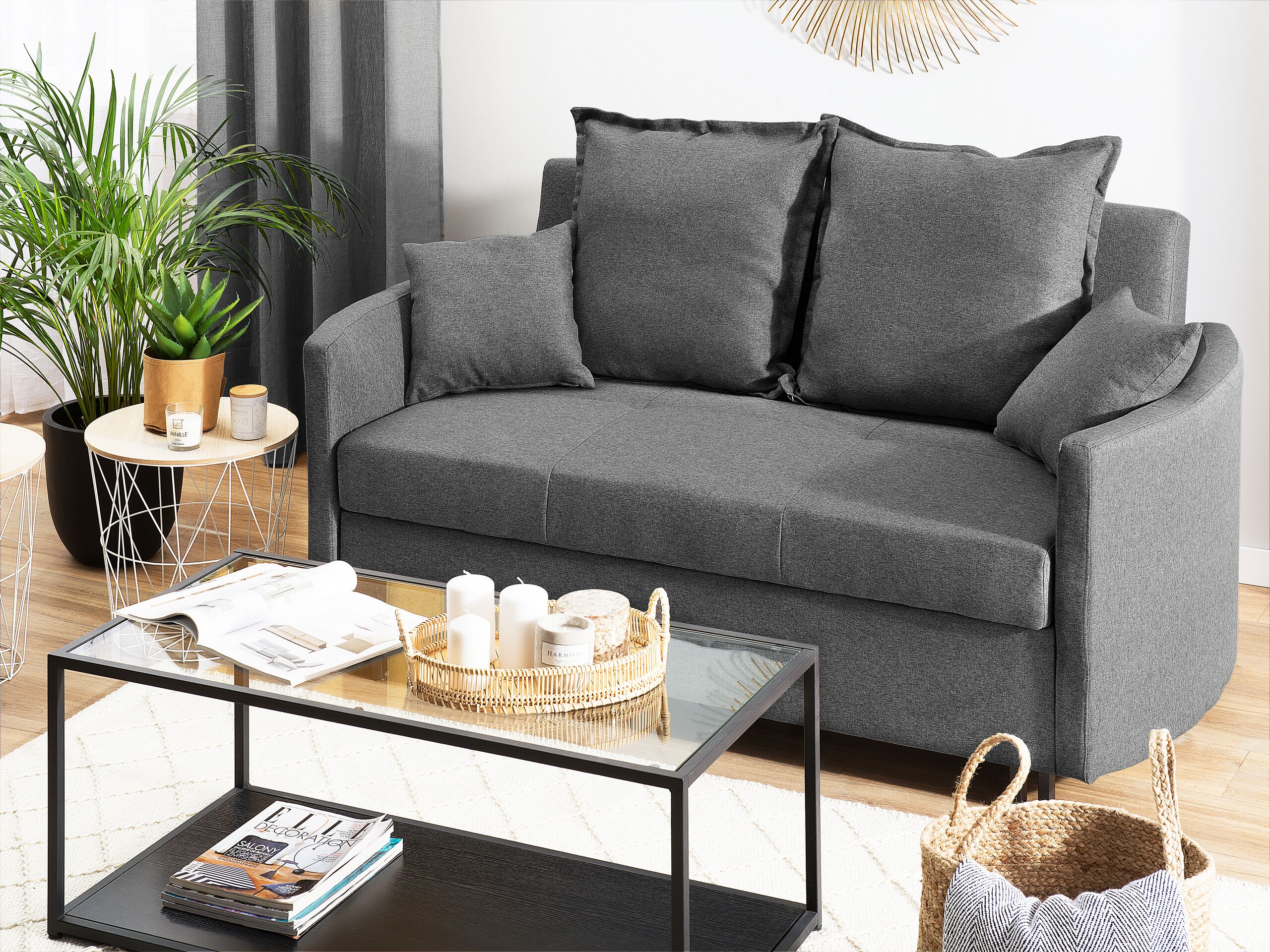 hovin - Canapé convertible Gris