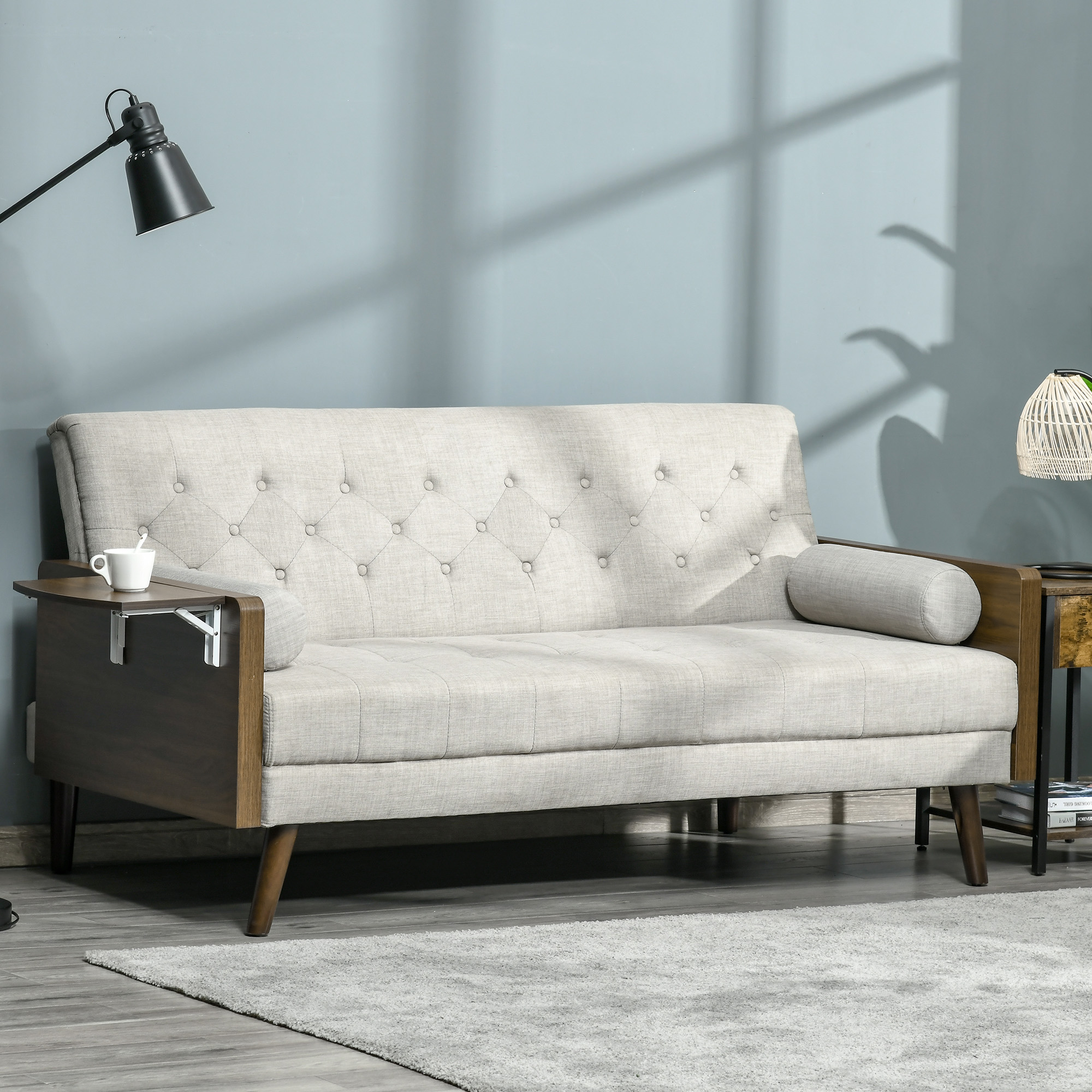Canapé convertible lin Beige
