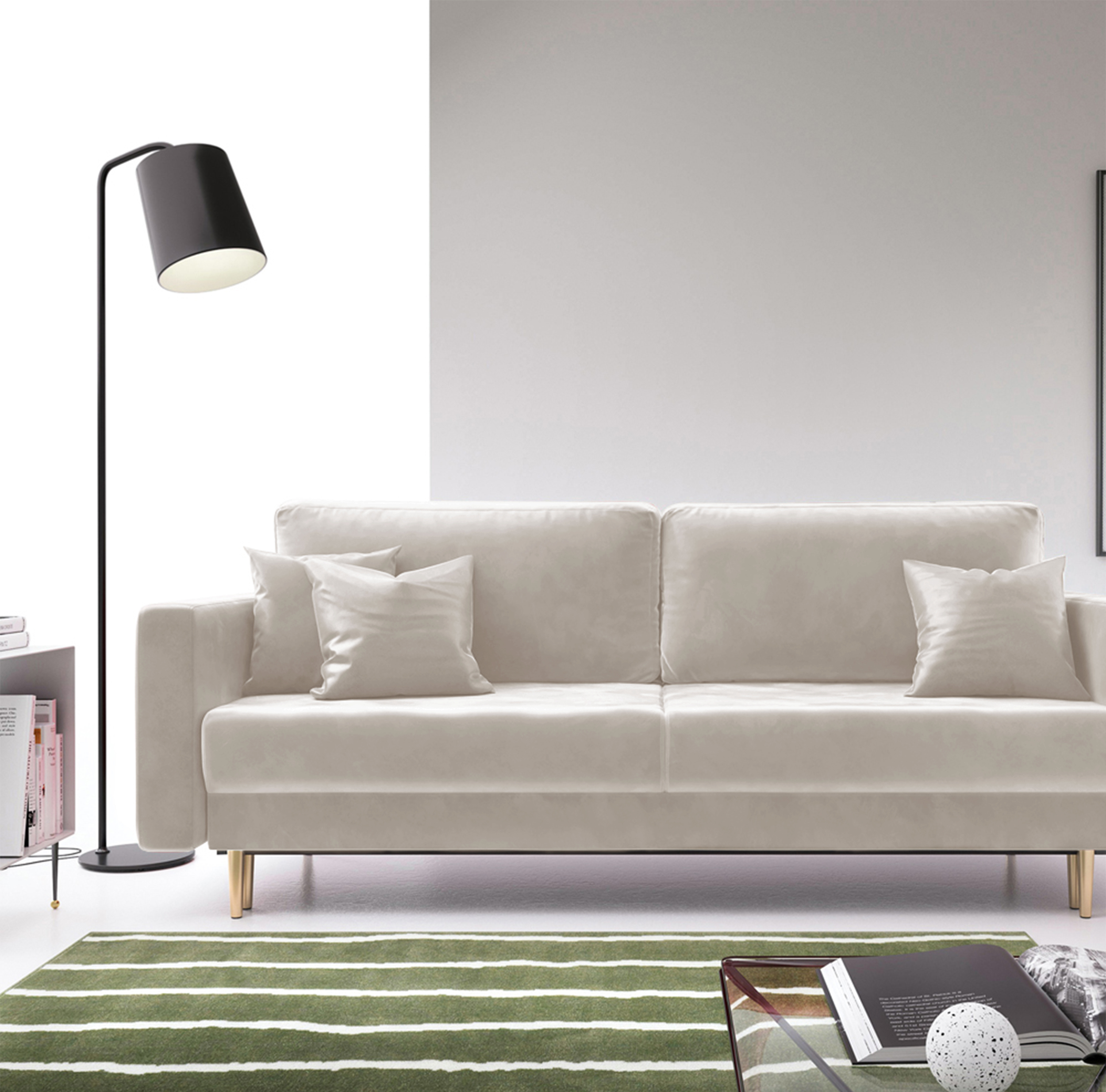 valico - Canapé velours Beige