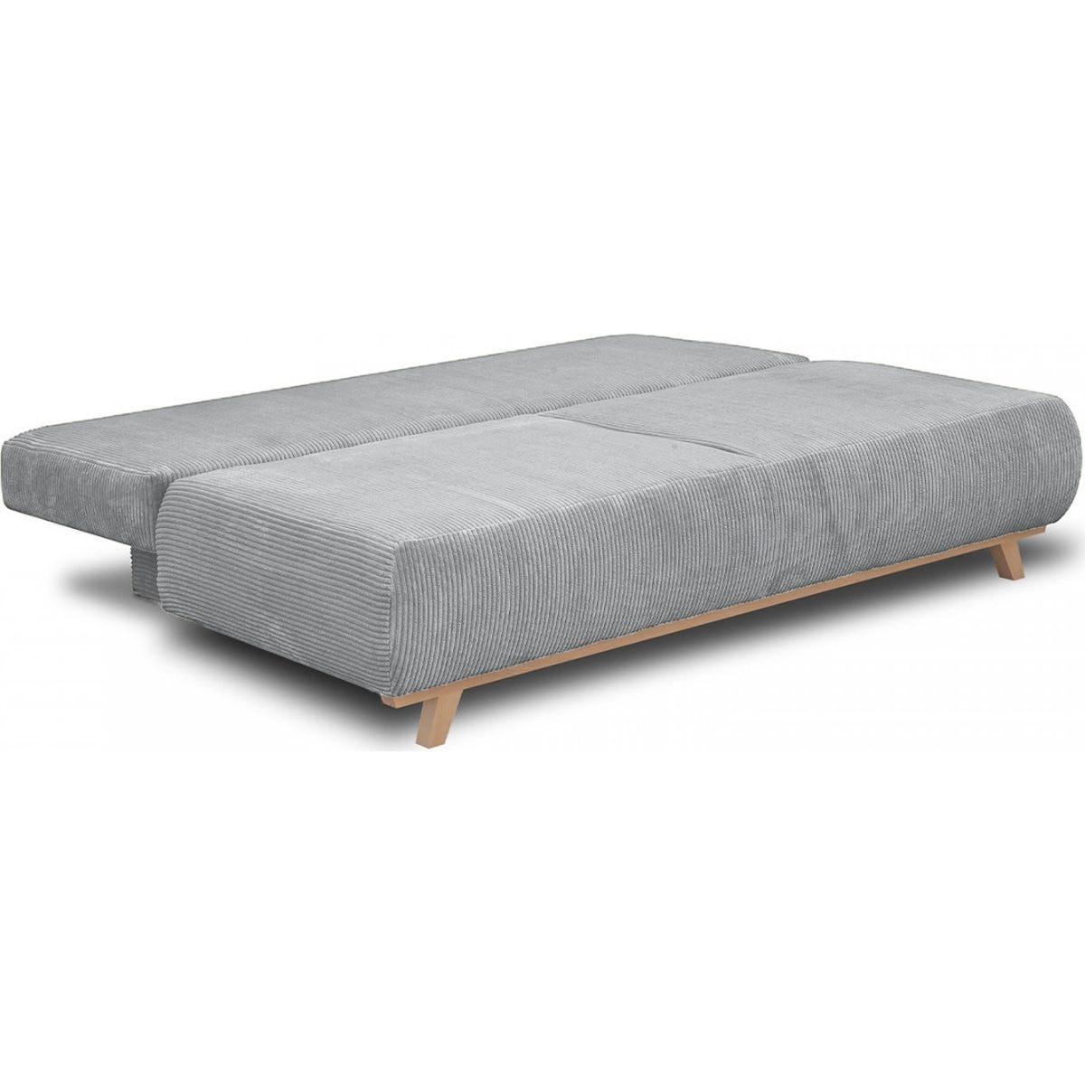 laria-new - Canapé convertible velours côtelé Gris