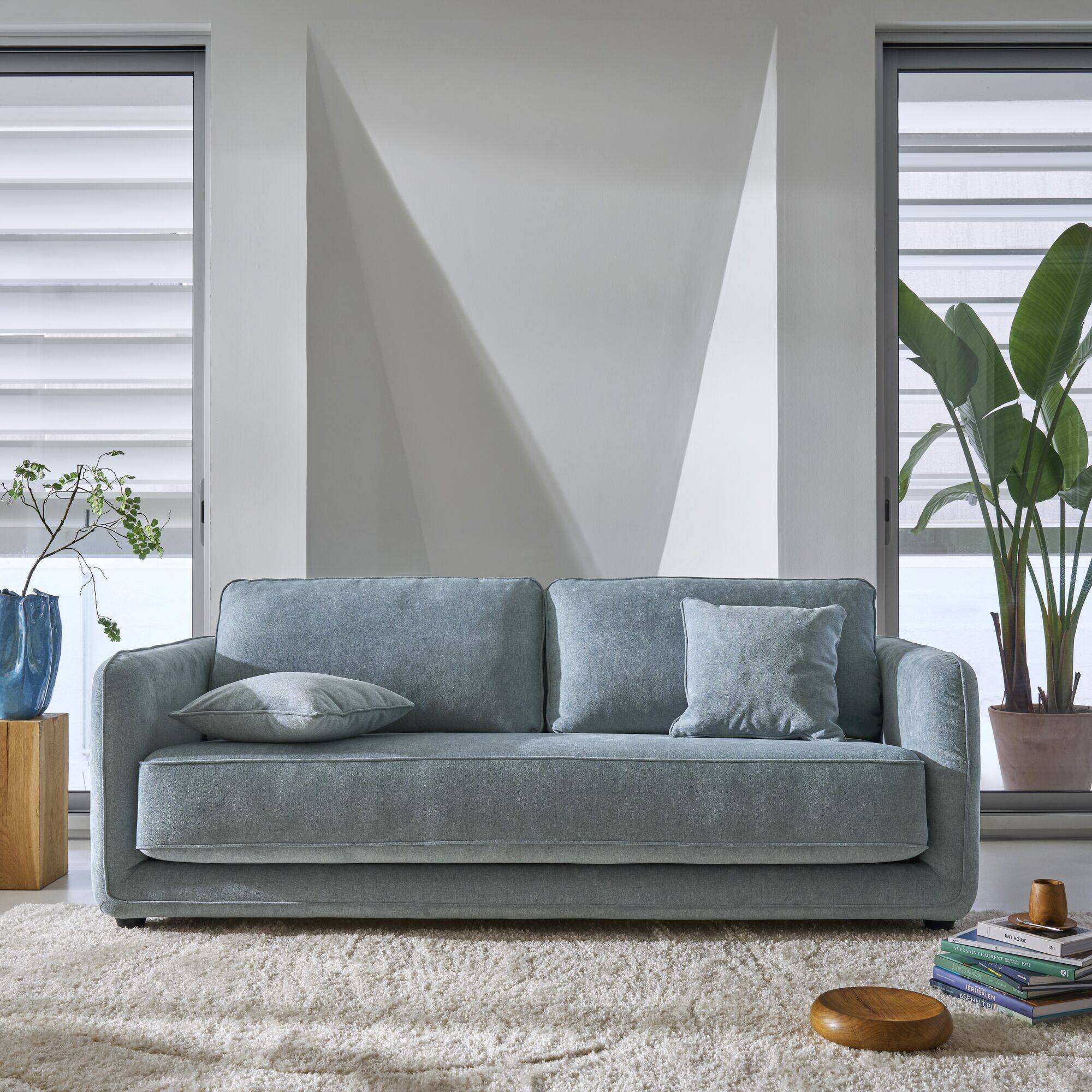paxi - Canapé convertible Bleu