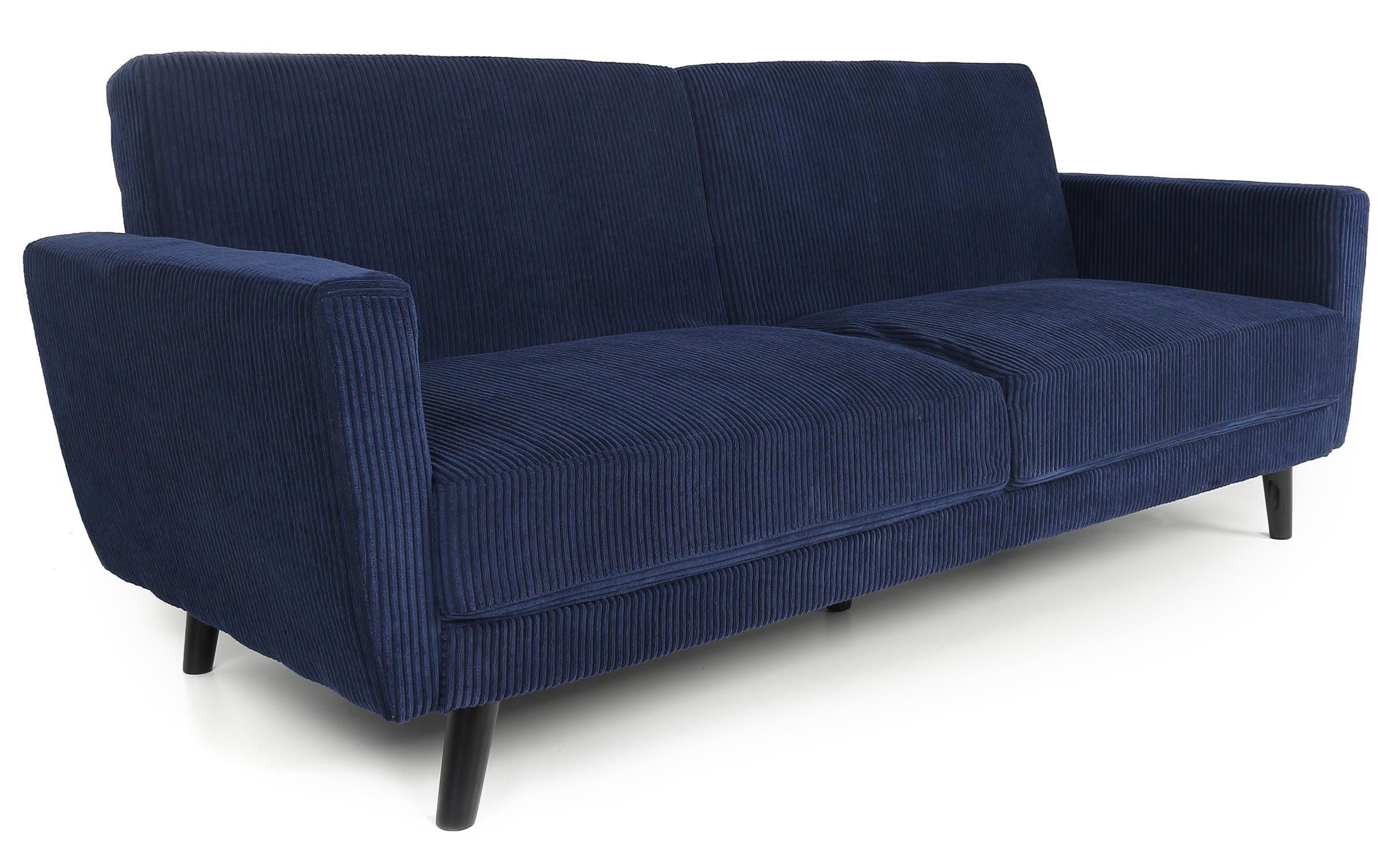 refresha - Canapé convertible velours Bleu