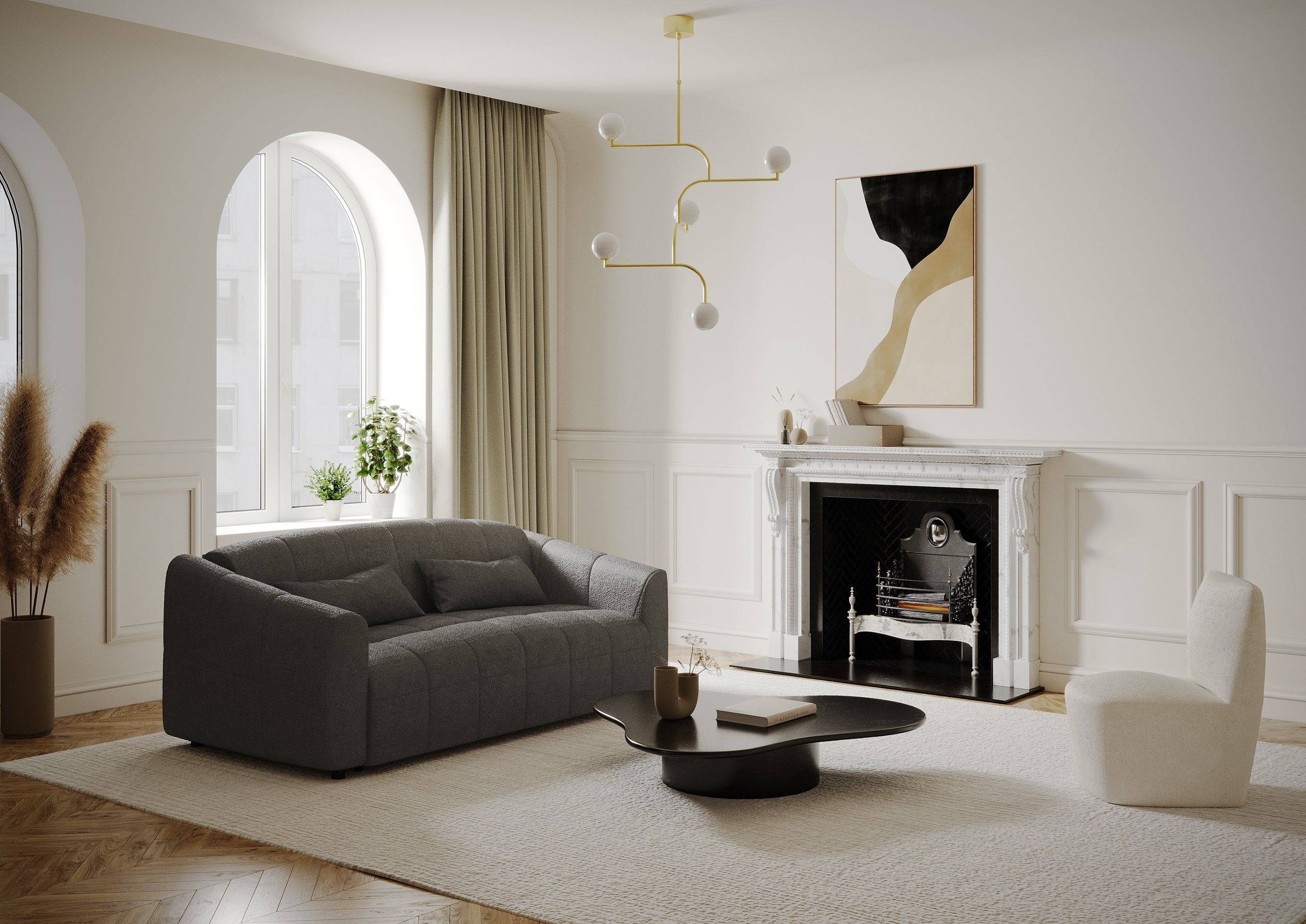 nora - Canapé convertible Gris