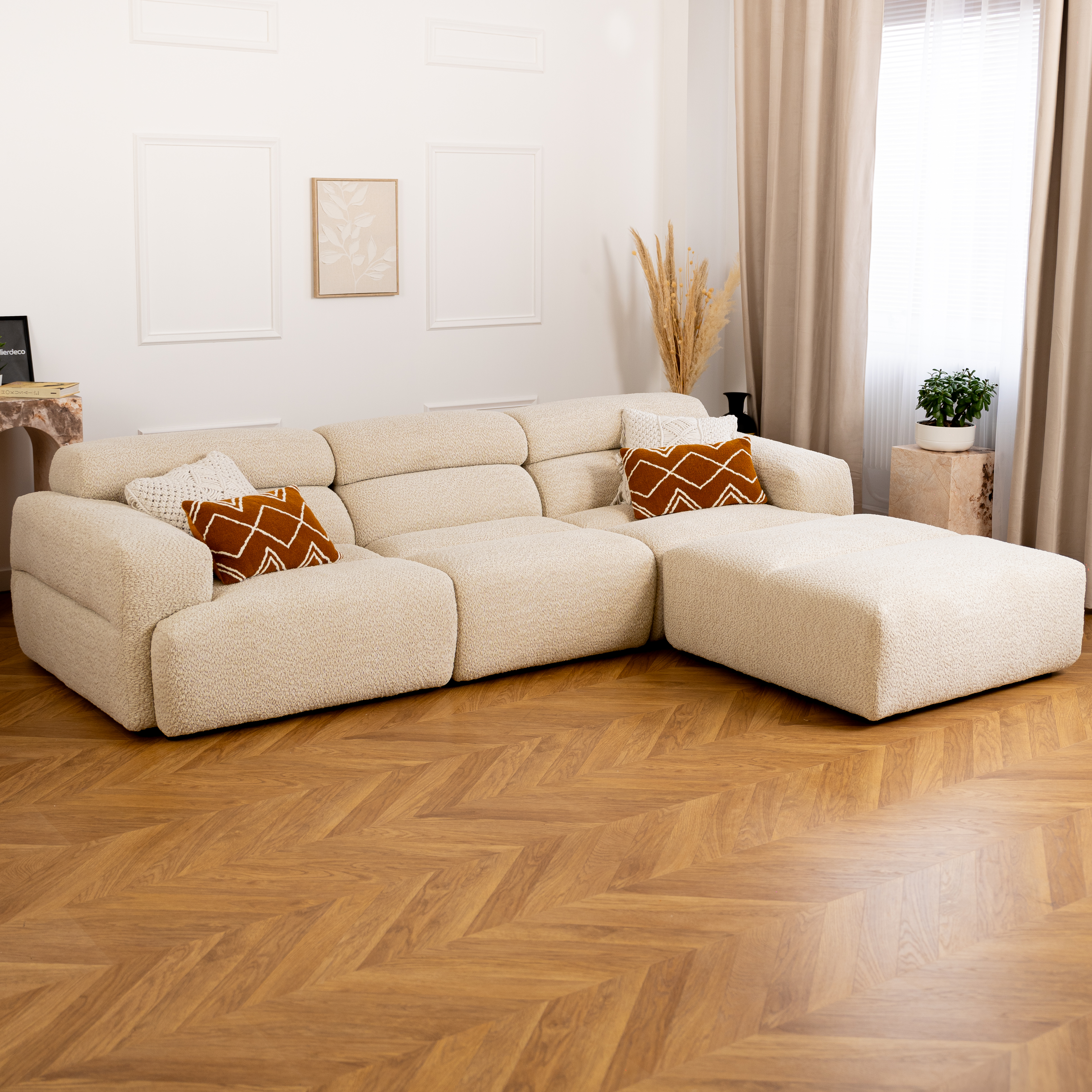 syra - Canapé bouclette Beige