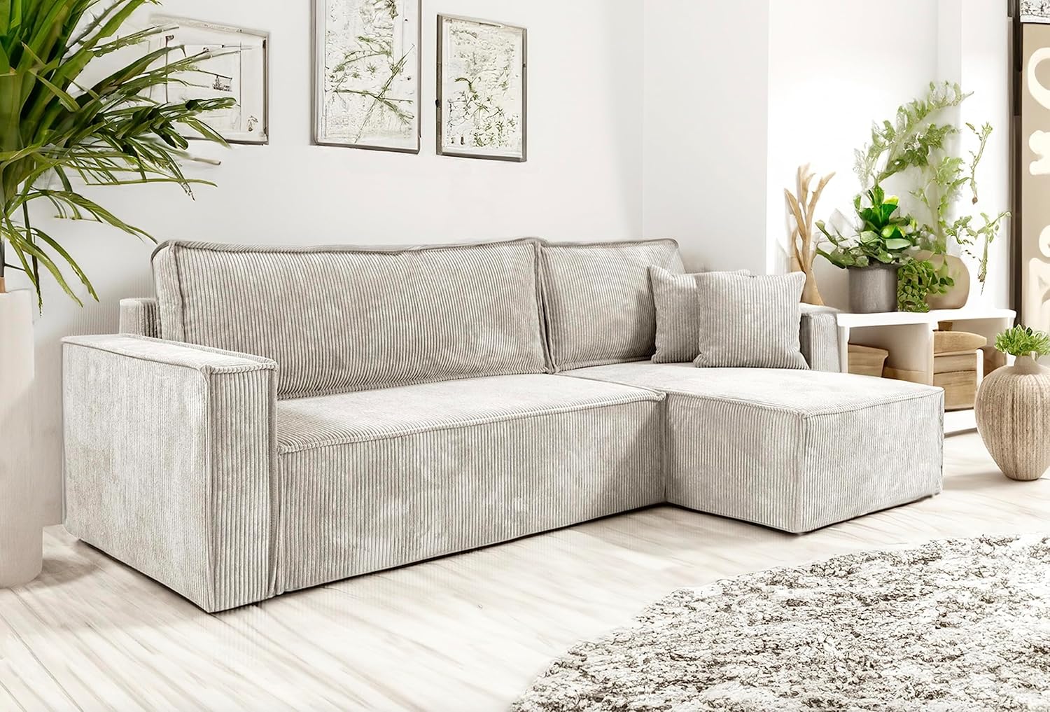 nero - Canapé convertible Beige