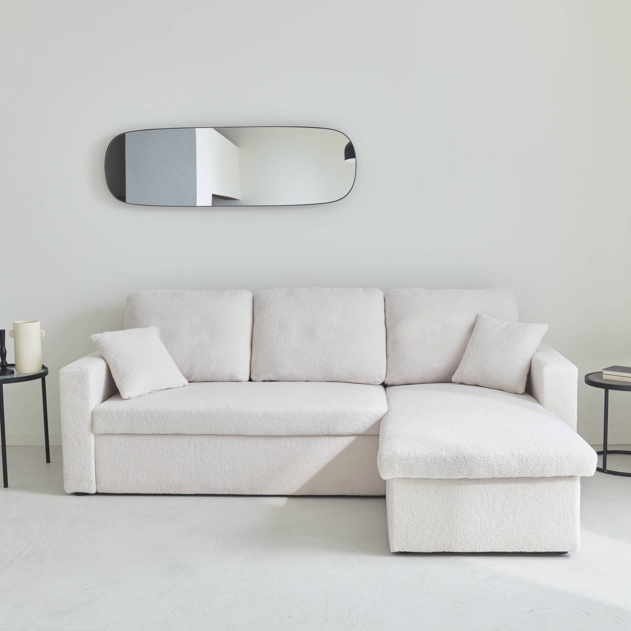 ida - Canapé convertible bouclette Blanc