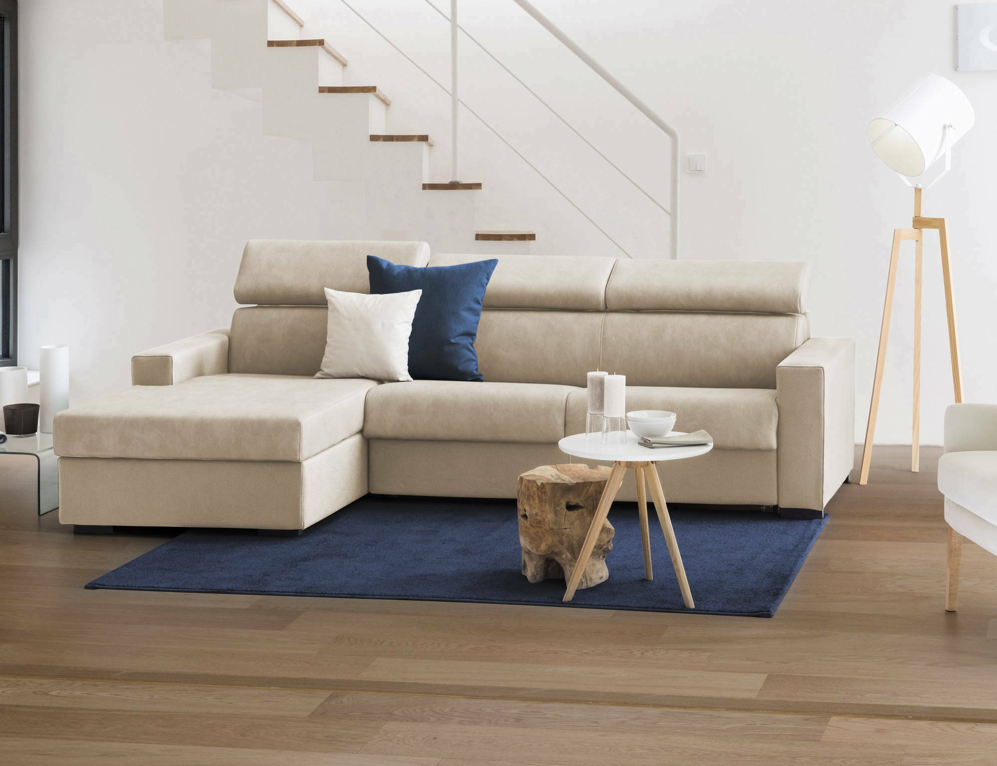 alibabah - Canapé relax convertible Beige