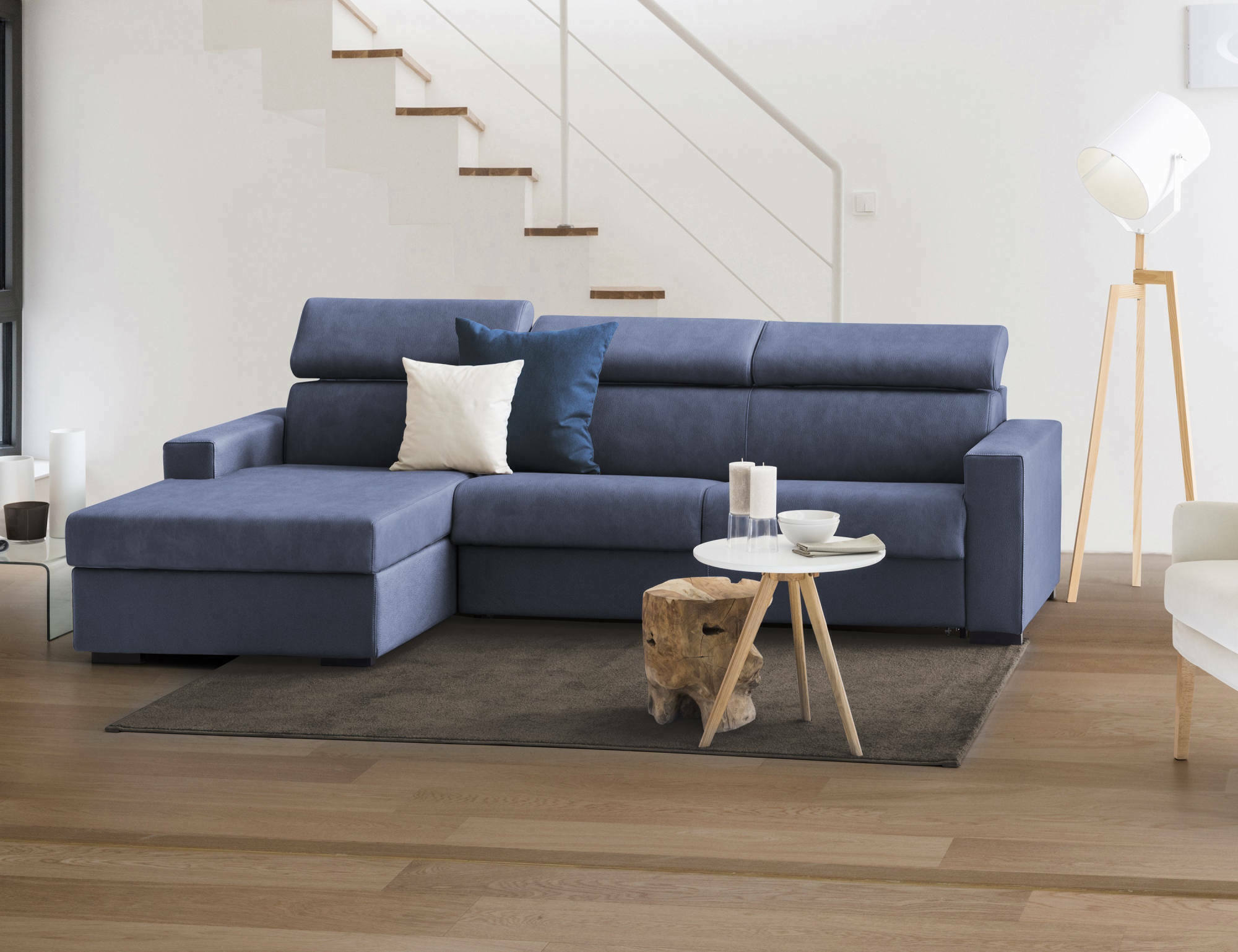 aloet - Canapé relax convertible Bleu