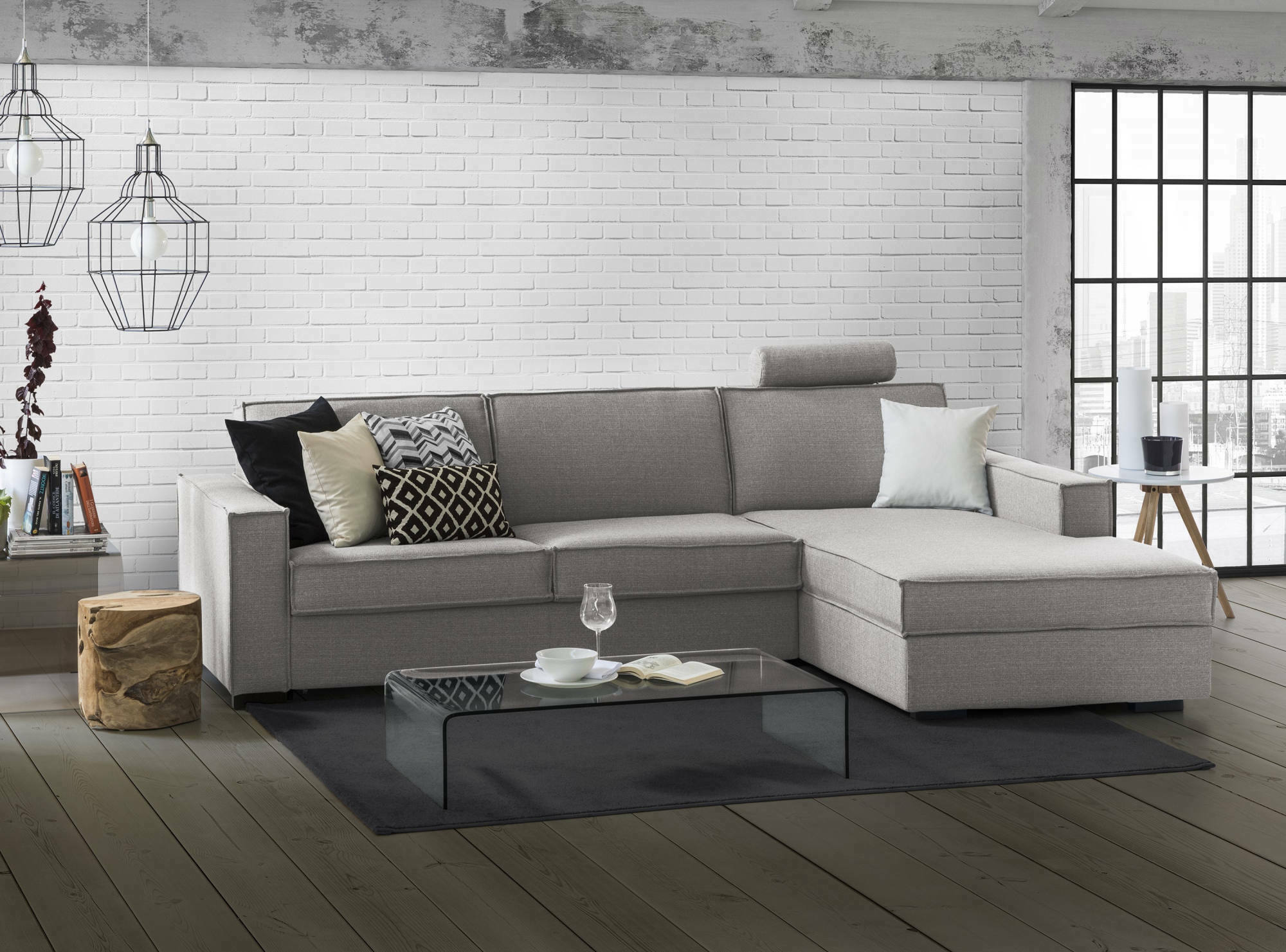 achico - Canapé relax convertible Gris