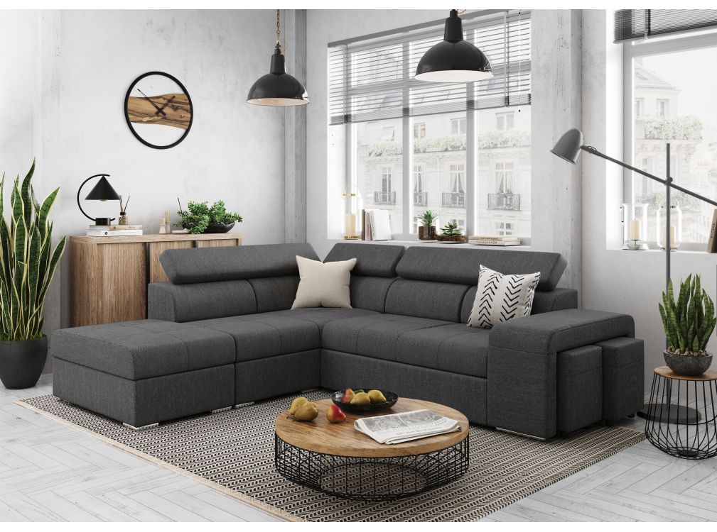 soan - Canapé relax convertible Gris