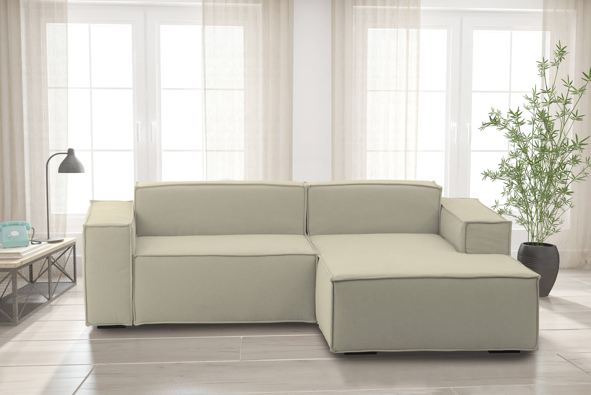 ameli - Canapé convertible Beige