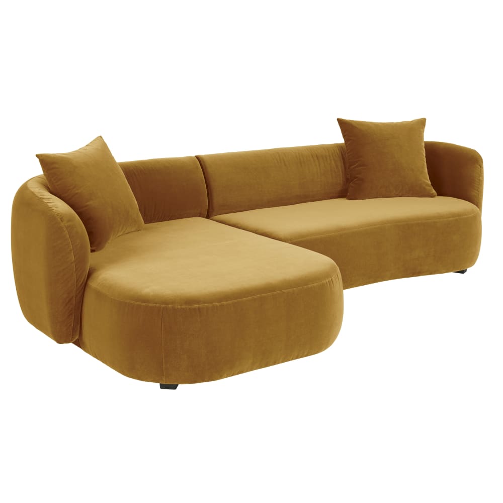 curve - Canapé velours Jaune