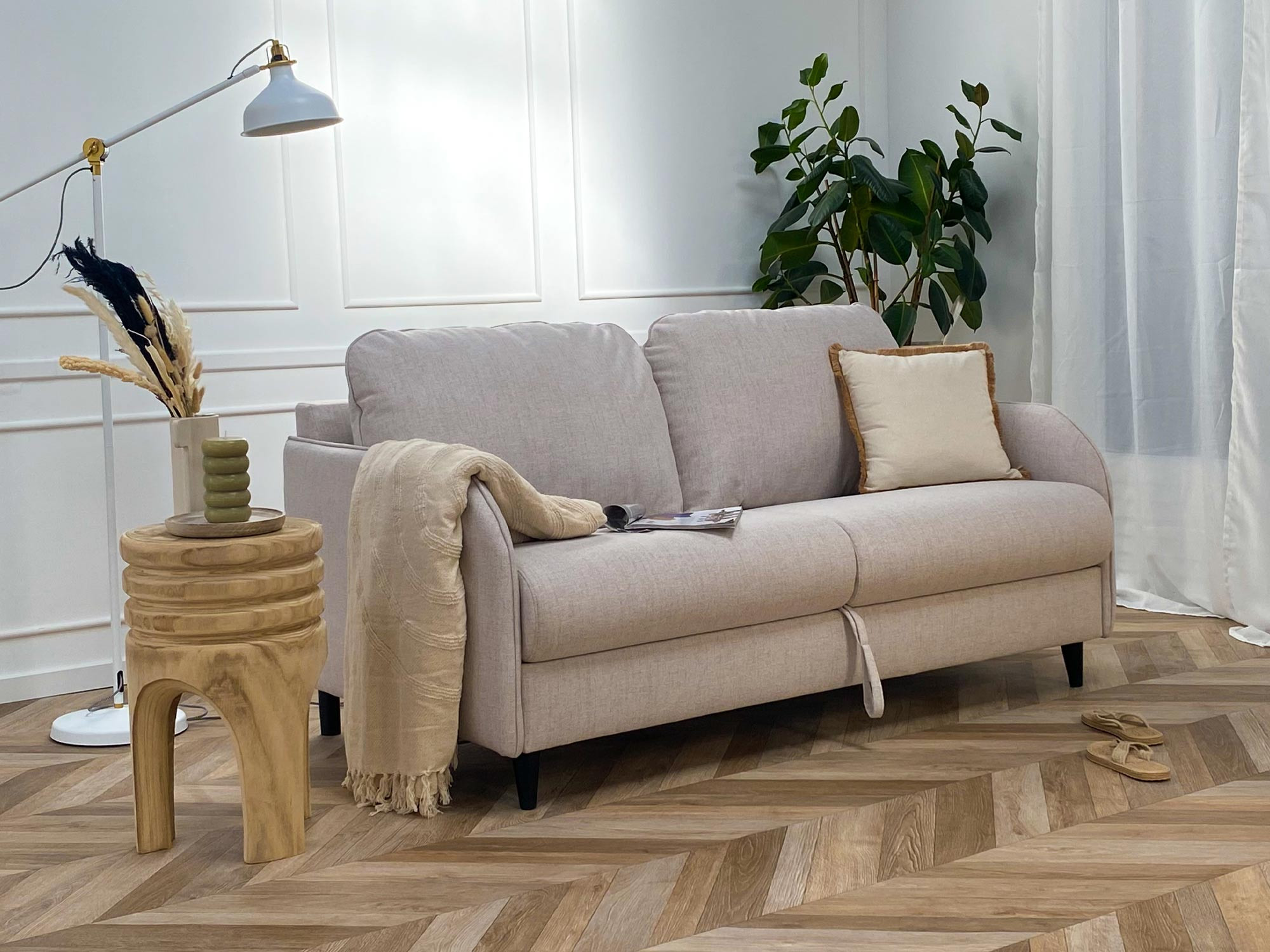 cosmos - Canapé convertible Beige