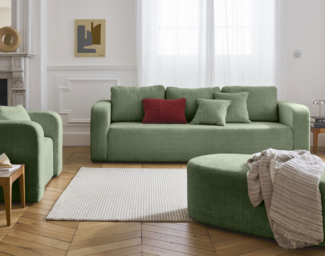 miro - Canapé velours Vert