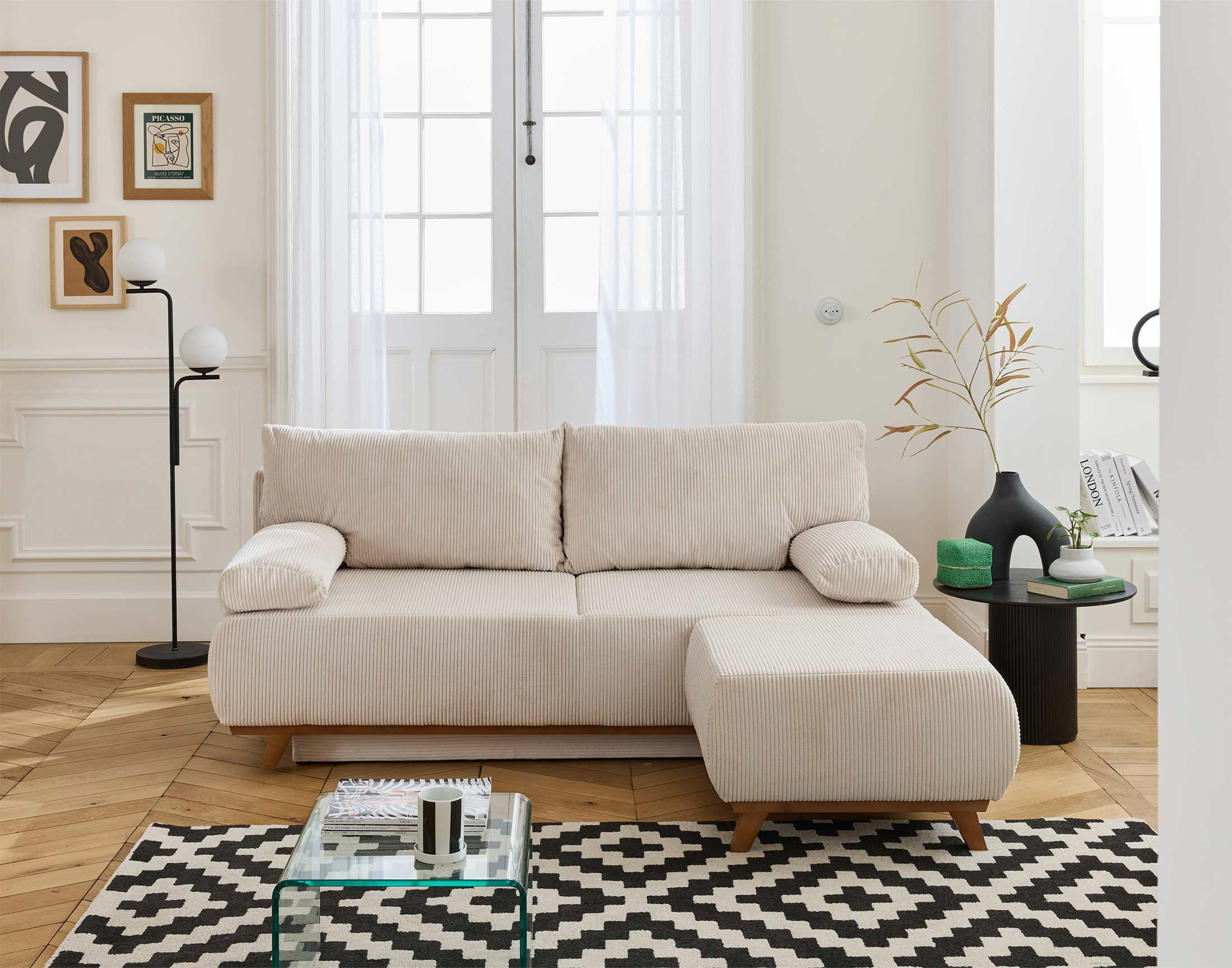 cristal - Canapé convertible Beige