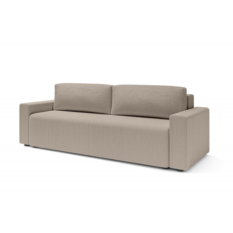 turquoise - Canapé convertible velours côtelé Beige
