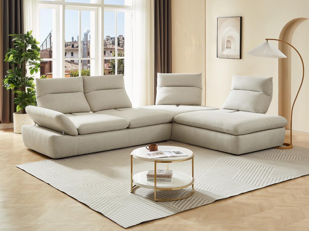 fondriano - Canapé tissu chiné Beige