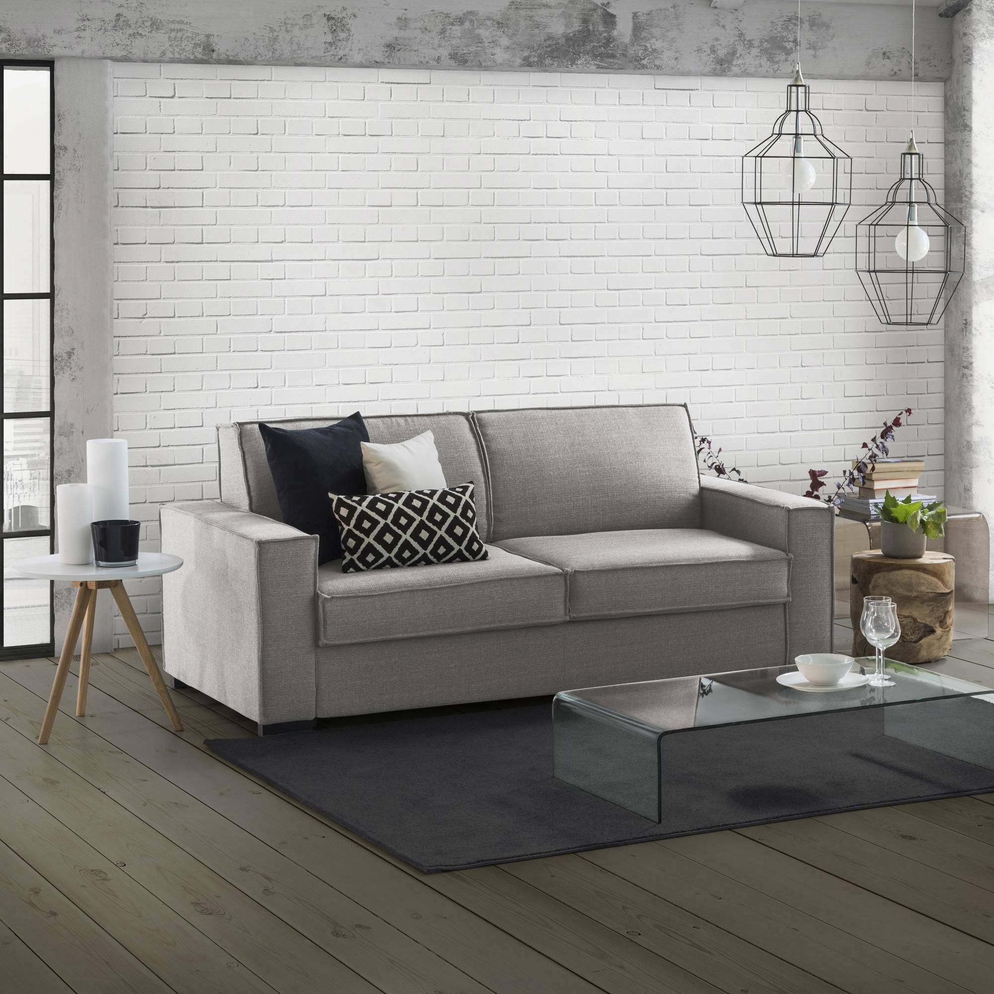 alisa - Canapé convertible Gris
