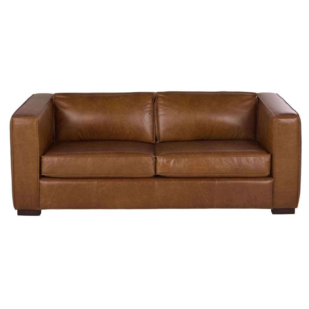 berlin - Canapé convertible cuir Marron
