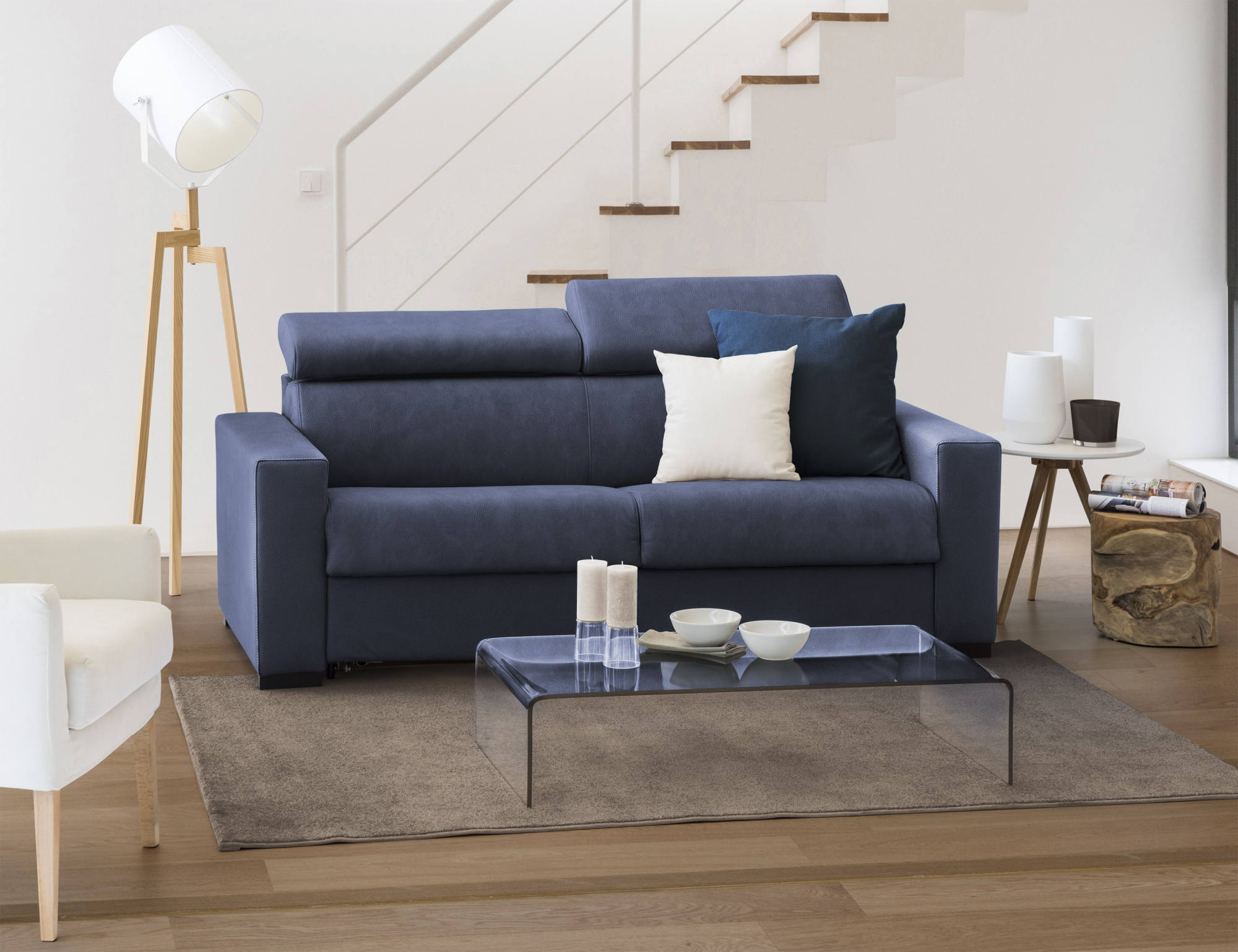 algo - Canapé relax convertible Bleu
