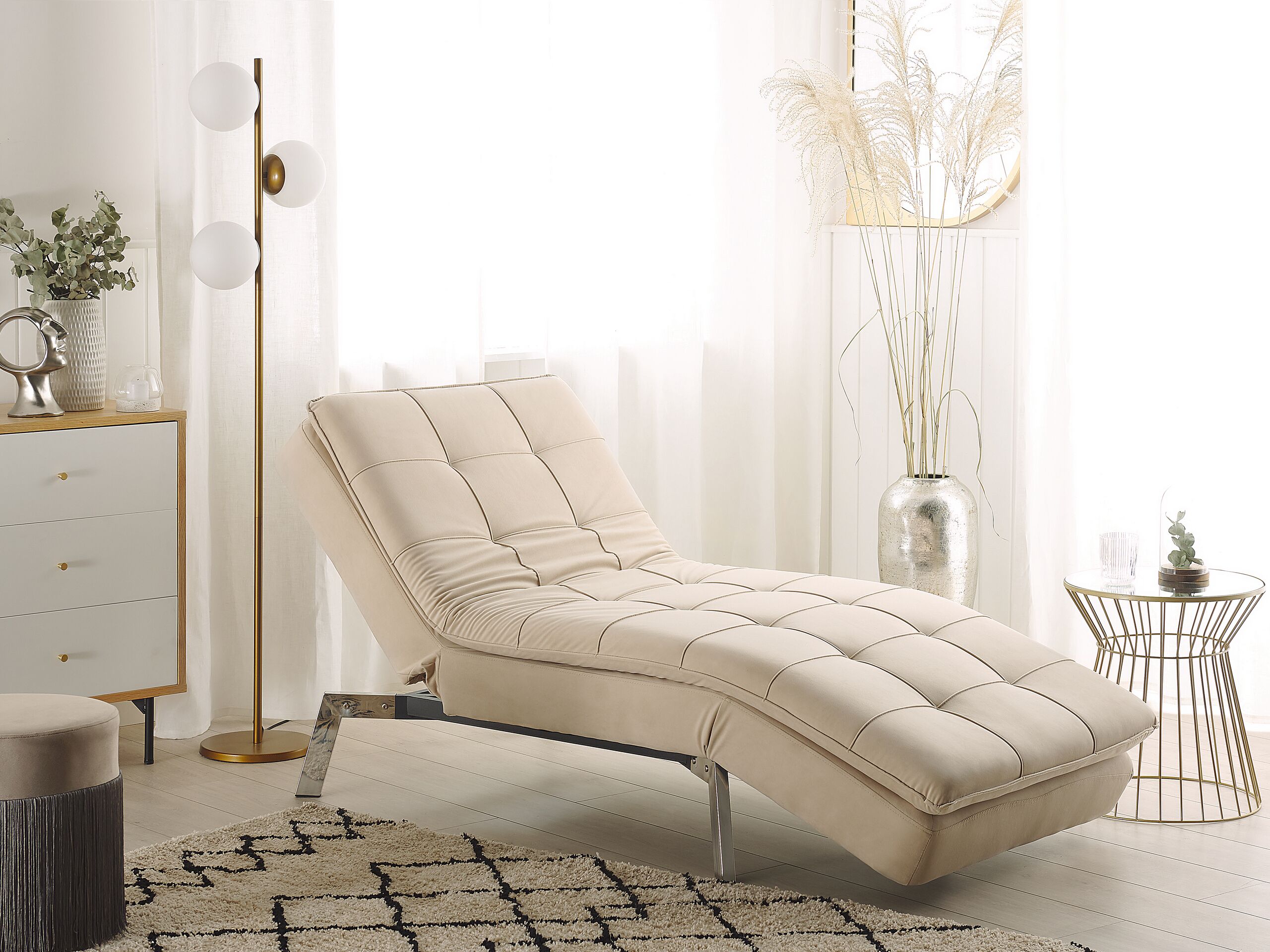 loiret - Canapé velours Beige