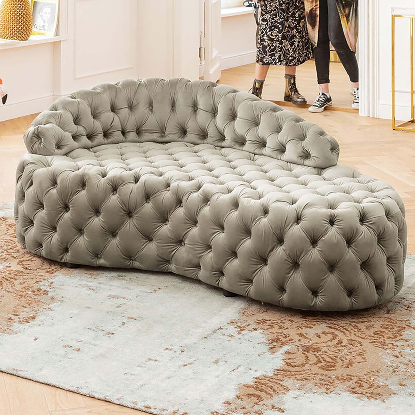 santa - Canapé velours Beige