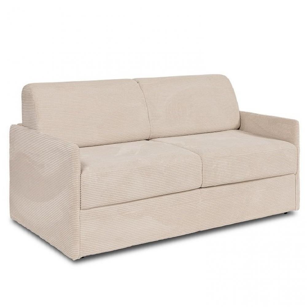 Canapé convertible EXPRESS BERLIN couchage 120 cm matelas 16 cm pieds métal noir tissu bleu