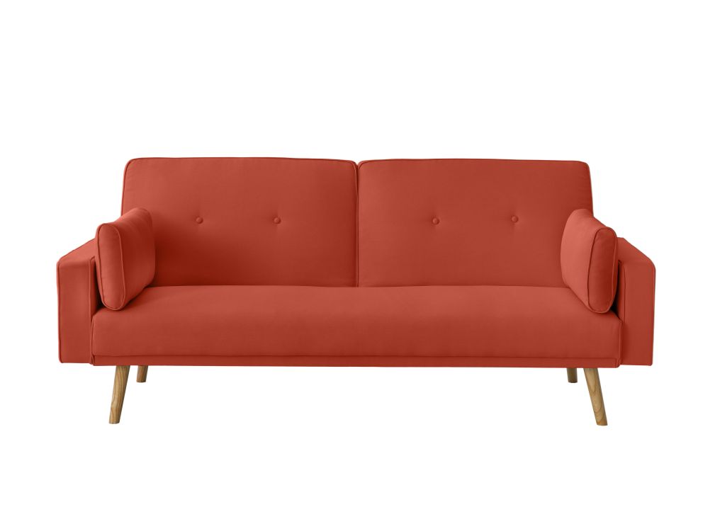 Canapé droit scandinave ELGA convertible 3 places en tissu