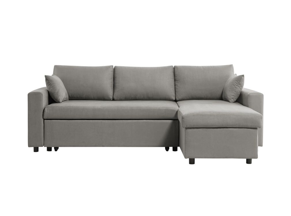 Canapé d'Angle MARIA Réversible et Convertible avec Coffre en microfibre