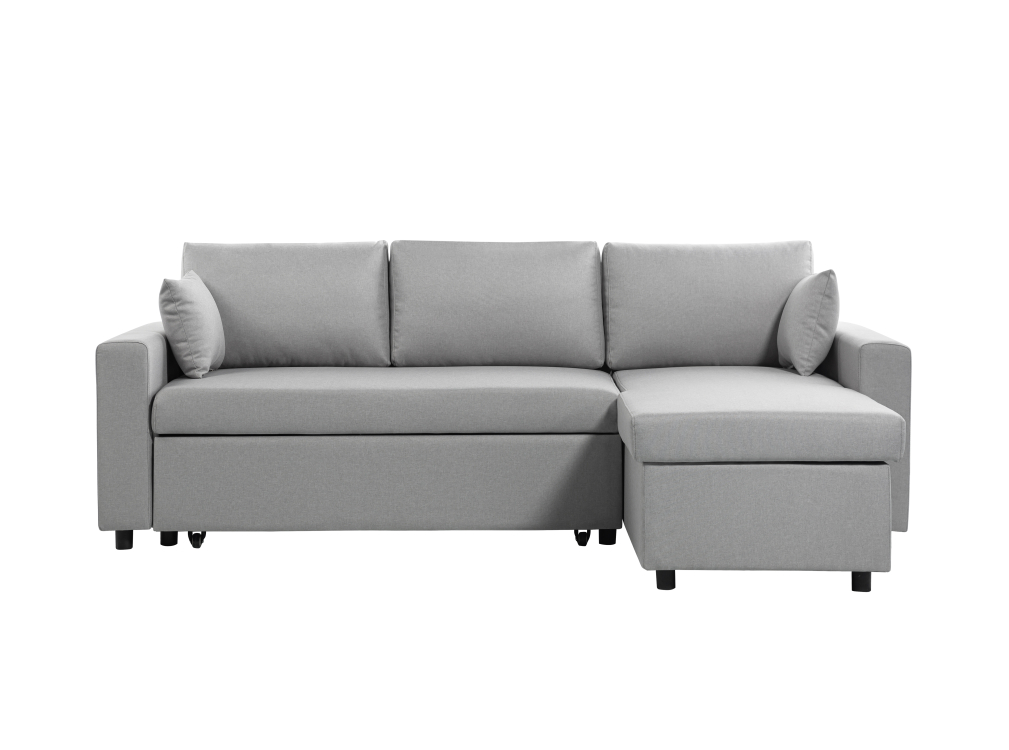 Canapé d'Angle MARIA Réversible et Convertible avec Coffre en tissu