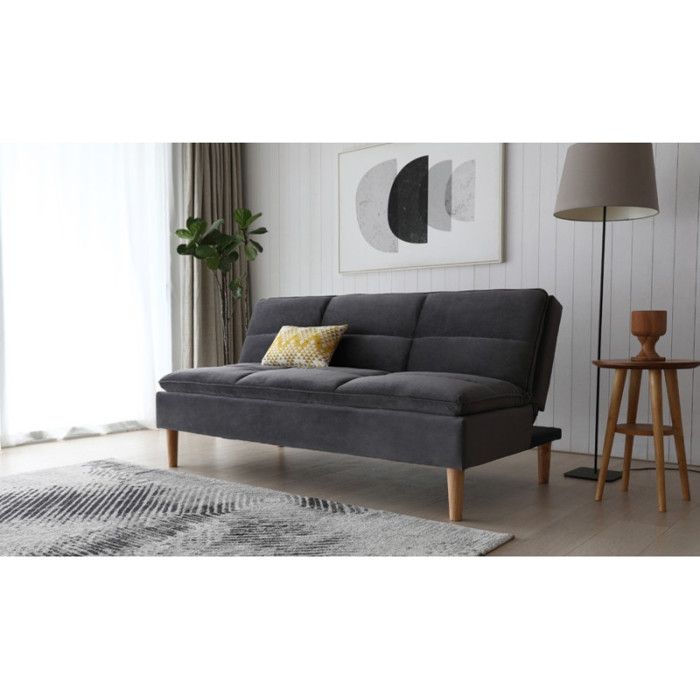Canapé convertible "Leeds" anthracite