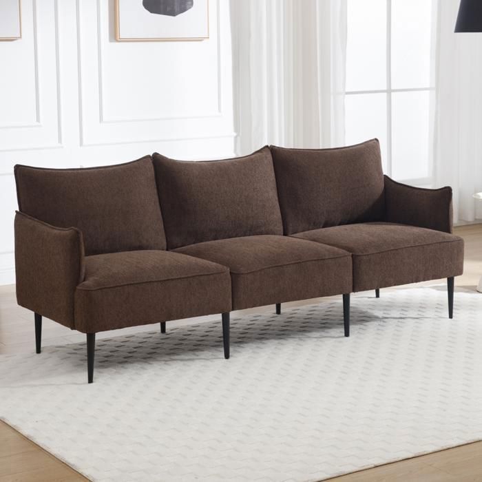 Wahson Canapé 3 Places Canapé d'angle, Meuble rembourré Design, Canapé Moderne Scandinave pour Salon, Chambre d’Ami, Chenille, Café