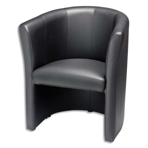 Fauteuil CLUB noire, finition P.U